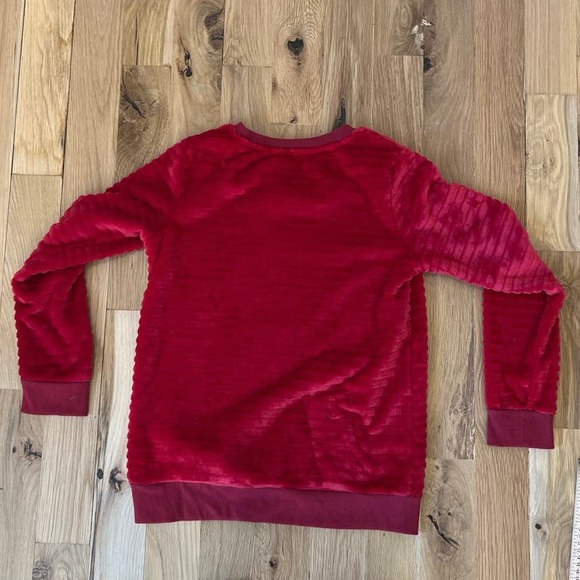 Youth Girls Cat & Jack Fuzzy Red Sweatshirt Comfy SZ XL (14/16) - Picture 5 of 5